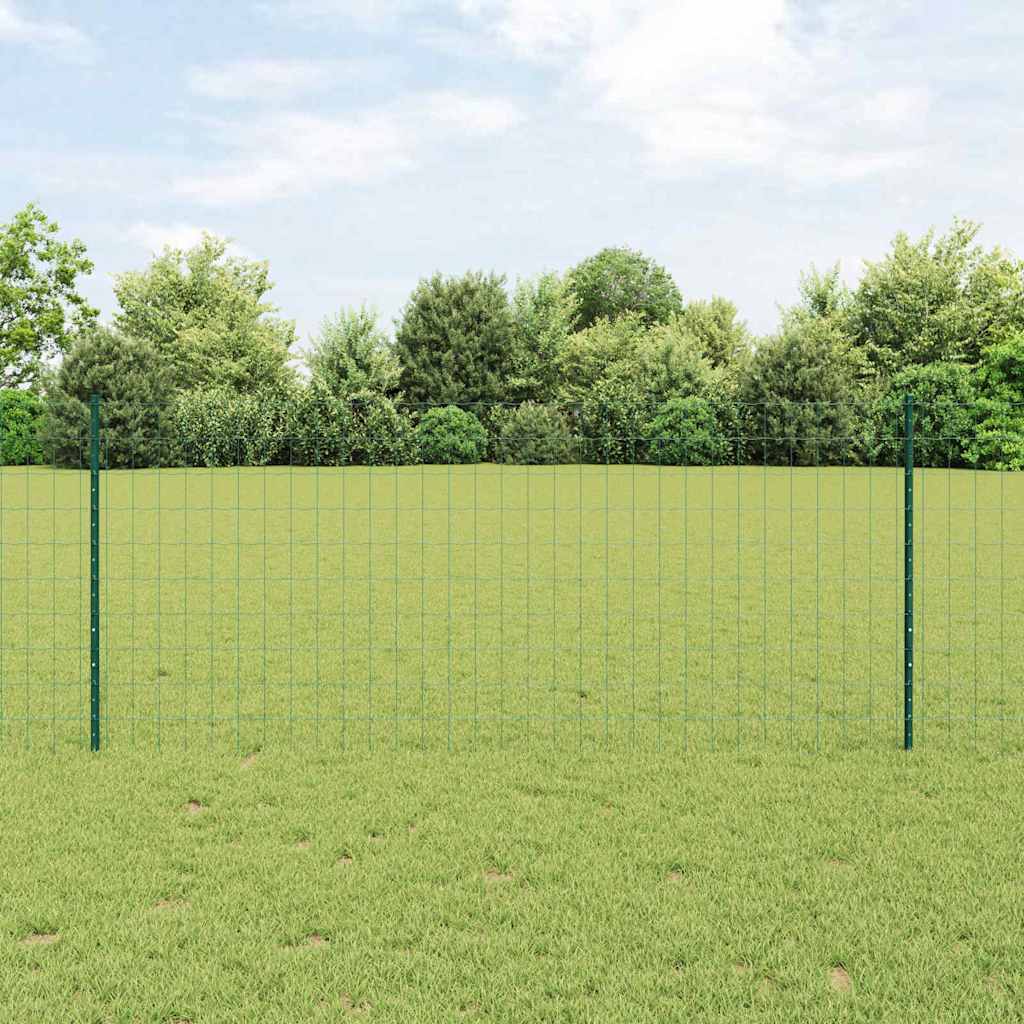 JUNG Vida Zaun mit Pfosten Grün 1 x 10 m Stahl und PVC