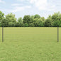 JUNG Vida Zaun mit Pfosten Grau 0,6 x 10 m Stahl und PVC