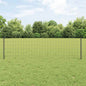 JUNG Vida Zaun mit Pfosten Grau 0,6 x 10 m Stahl und PVC