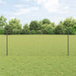 JUNG Vida Zaun mit Pfosten Grau 1 x 25 m Stahl und PVC