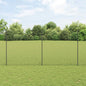 JUNG Vida Zaun mit Pfosten Grau 1,5 x 10 m Stahl und PVC