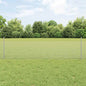 JUNG Vida Zaun mit Pfosten Silber 0,5 x 10 m Stahl