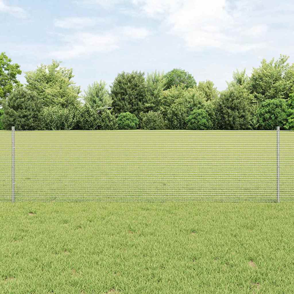 JUNG Vida Zaun mit Pfosten Silber 0,6 x 50 m Stahl