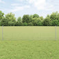 JUNG Vida Zaun mit Pfosten Silber 0,6 x 50 m Stahl