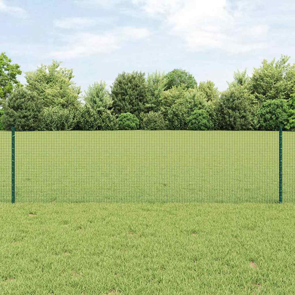 JUNG Vida Zaun mit Pfosten Grün 0,6 x 10 m Stahl und PVC