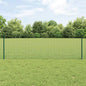 JUNG Vida Zaun mit Pfosten Grün 0,6 x 10 m Stahl und PVC