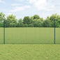 JUNG Vida Zaun mit Pfosten Grün 1,2 x 10 m Stahl und PVC