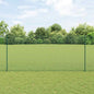 JUNG Vida Zaun mit Pfosten Grün 1,4 x 10 m Stahl und PVC