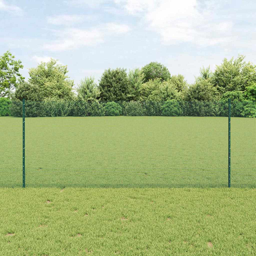 JUNG Vida Zaun mit Pfosten Grün 1 x 25 m Stahl