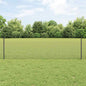 JUNG Vida Zaun mit Pfosten Grau 0,5 x 10 m Stahl