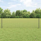 JUNG Vida Zaun mit Pfosten Grau 0,5 x 10 m Stahl