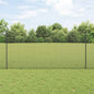 JUNG Vida Zaun mit Pfosten Grau 1,2 x 25 m Stahl und PVC