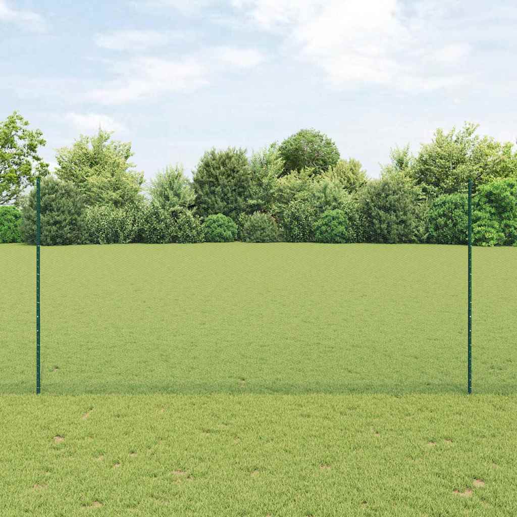 JUNG Vida Zaun mit Pfosten Grün 1,6 x 50 m Stahl und PVC