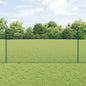 JUNG Vida Zaun mit Pfosten Grün 1,2 x 100 m Stahl und PVC