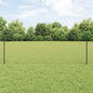 JUNG Vida Zaun mit Pfosten Grau 0,6 x 10 m Stahl und PVC