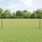 JUNG Vida Zaun mit Pfosten Grau 0,6 x 10 m Stahl und PVC