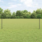 JUNG Vida Zaun mit Pfosten Grau 0,6 x 10 m Stahl und PVC