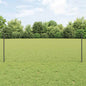 JUNG Vida Zaun mit Pfosten Grau 0,8 x 10 m Stahl und PVC