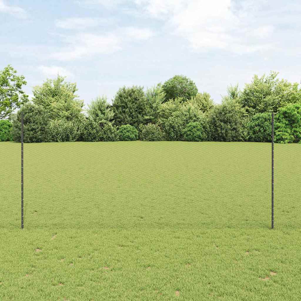 JUNG Vida Zaun mit Pfosten Grau 1,4 x 25 m Stahl