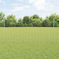 JUNG Vida Zaun mit Pfosten Silber 1,2 x 25 m Stahl