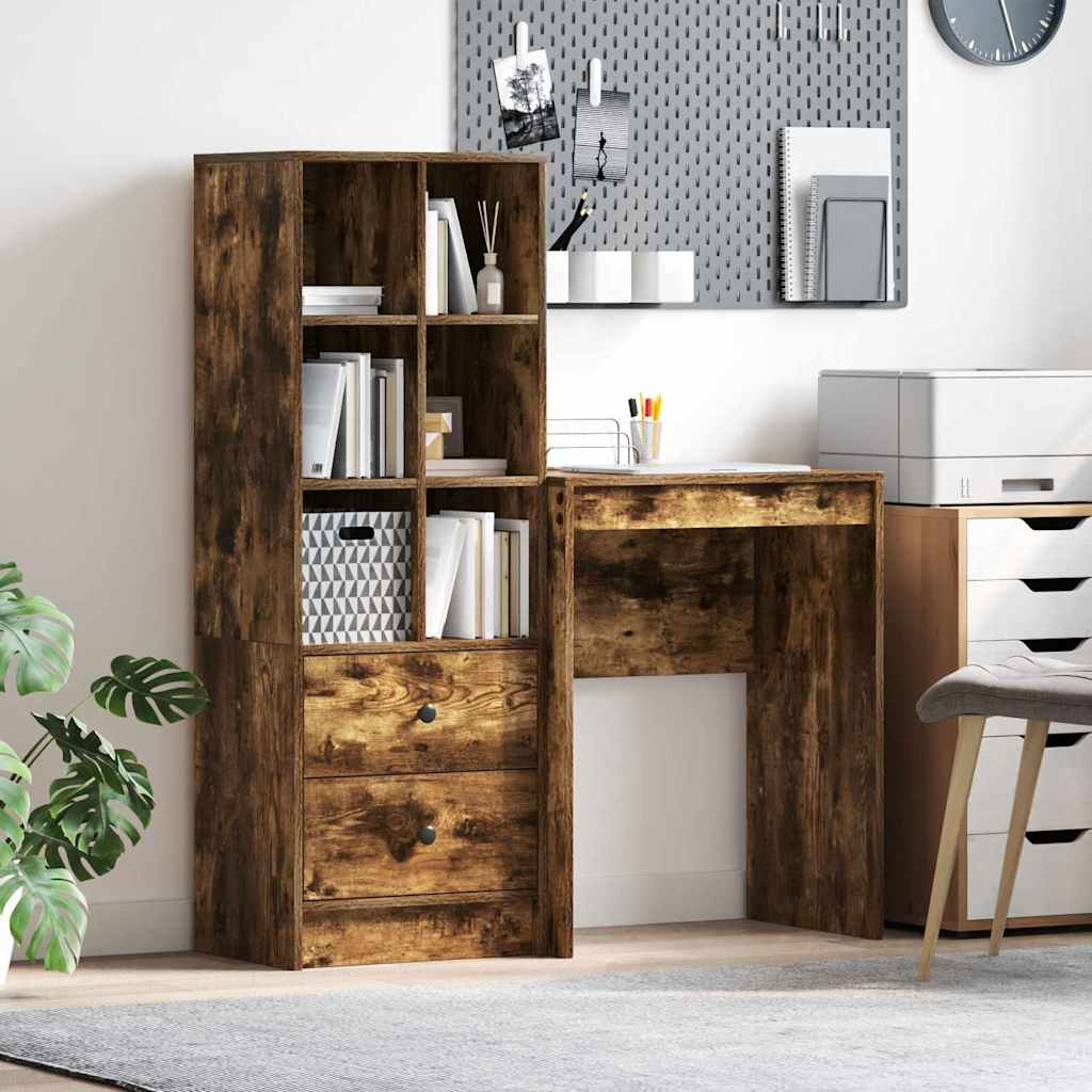 JUNG Vida Schreibtisch mit Schubladen 2 pcs Geräucherte Eiche