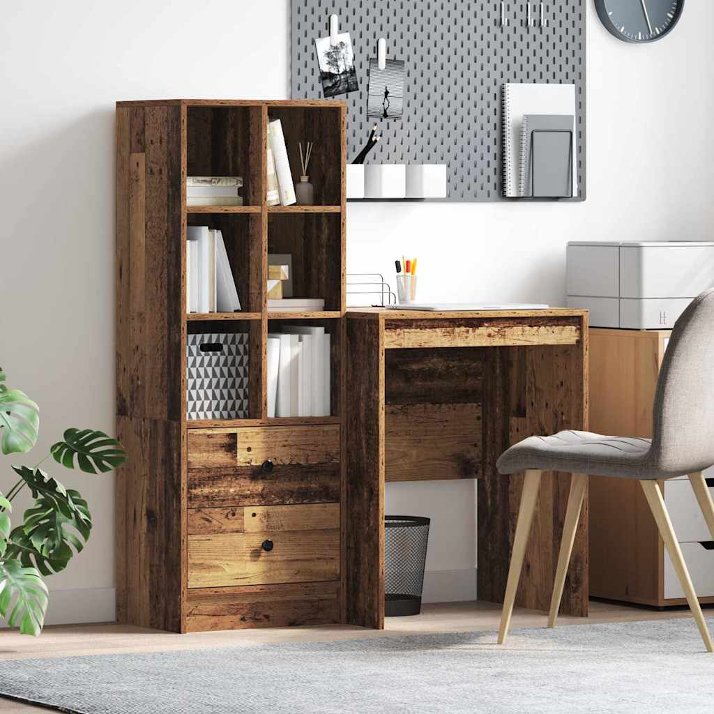 JUNG Vida Schreibtisch mit Schubladen 2 pcs Altholz