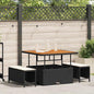 JUNG Vida Garten Essgruppe Schwarz Poly-Rattan
