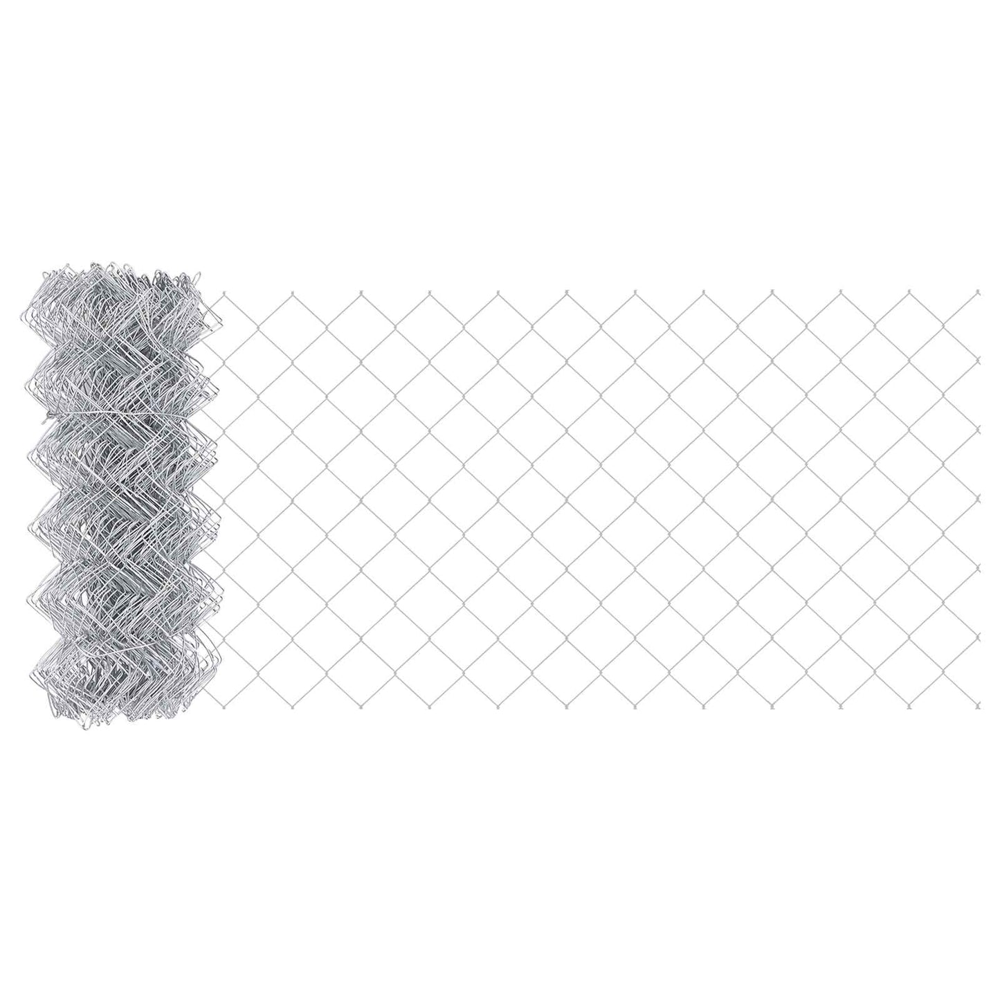 JUNG Vida Kettenzaun Silber 10 x 0,4 m Verzinkter Stahl