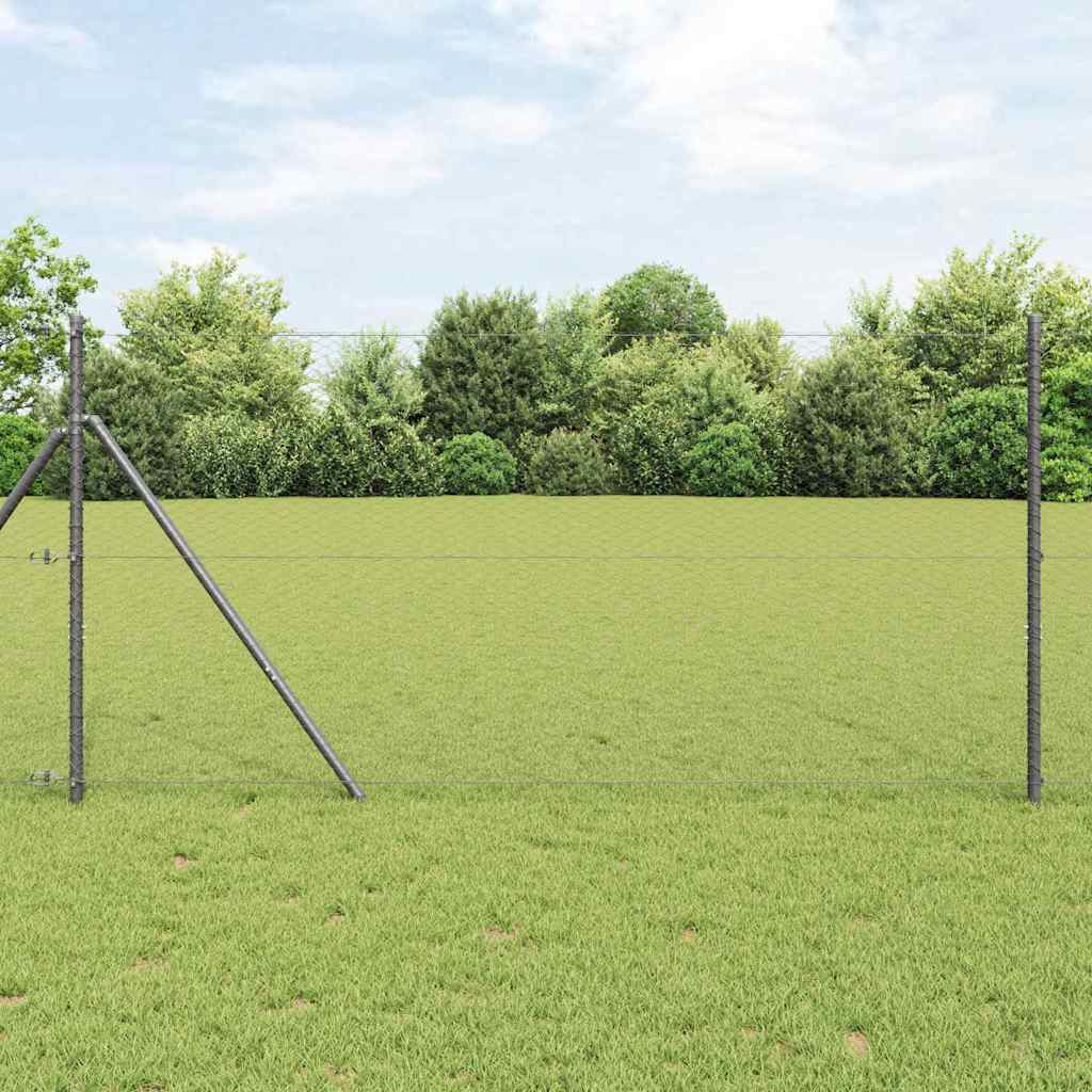 JUNG Vida Hexagonzaun Grau 1,4 x 25 m PVC