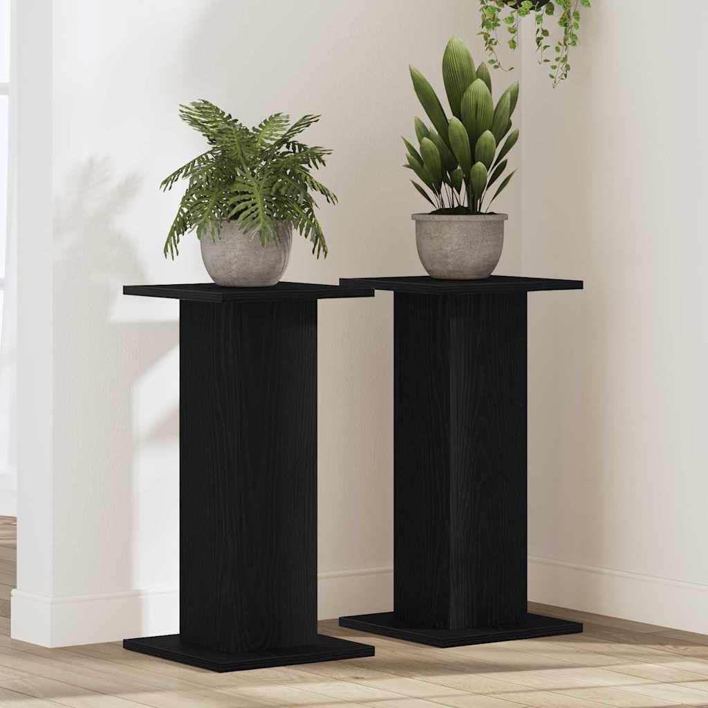JUNG Vida Pflanzenständer 2 pcs Schwarz Eichen-Optik 30 x 30 x 60 cm