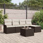 JUNG Vida Outdoor-Sofa mit Kissen 6 pcs Braun Poly-Rattan