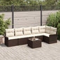JUNG Vida Gartensofa-set mit Kissen 7 pcs Braun Poly-Rattan