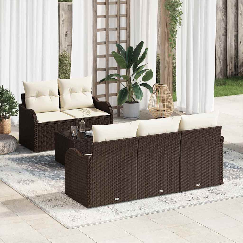 JUNG Vida Gartensofa-set Braun Poly-Rattan