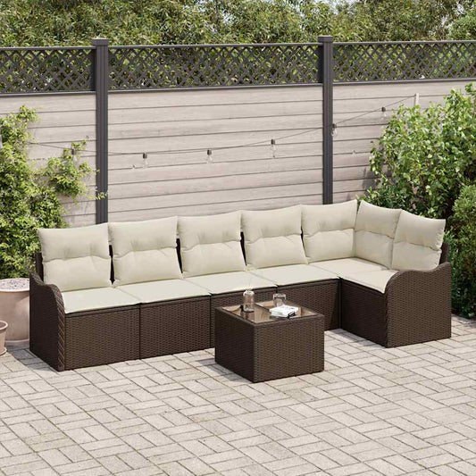 JUNG Vida Gartensofa-set Braun Poly-Rattan