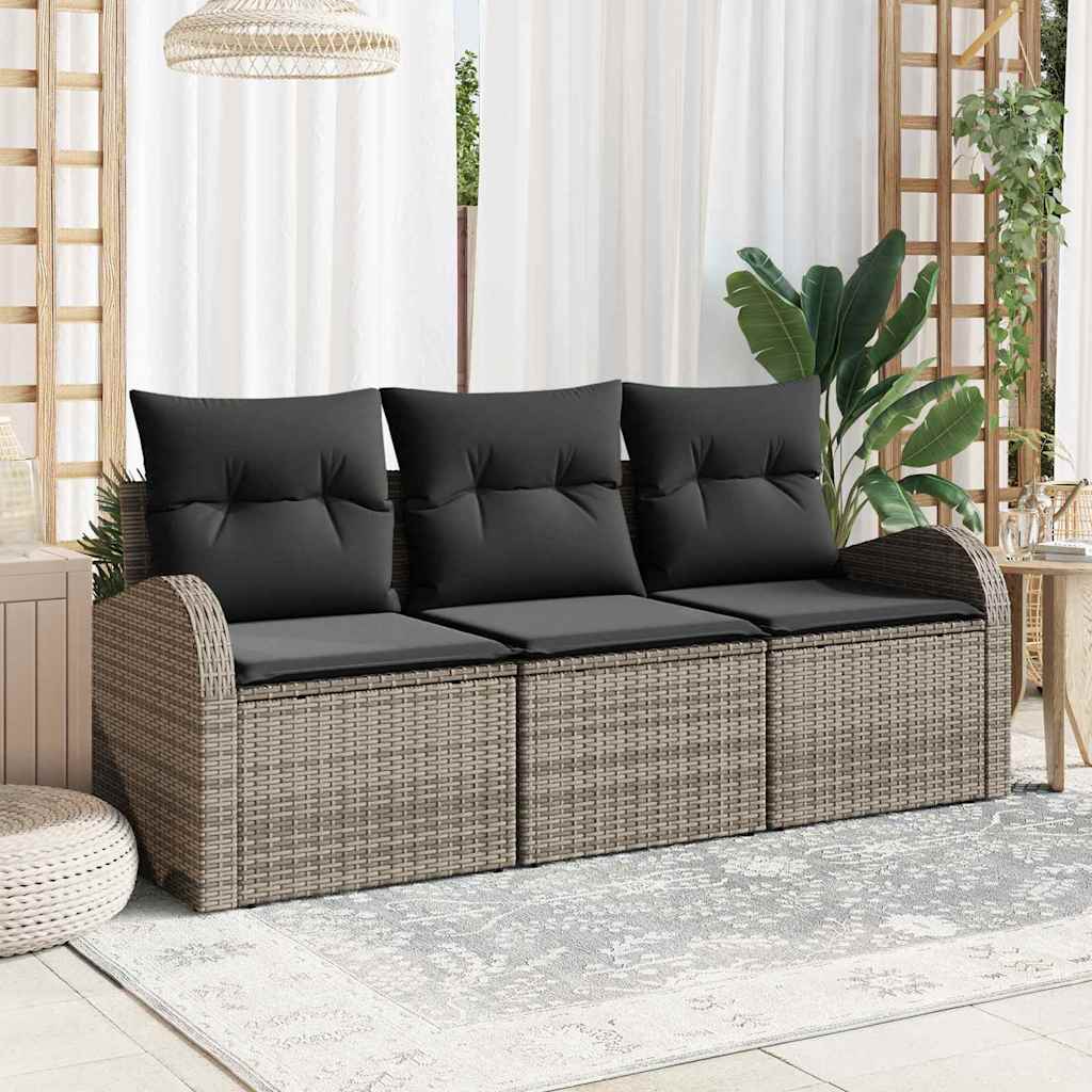 JUNG Vida Gartensofa-set Grau Poly-Rattan