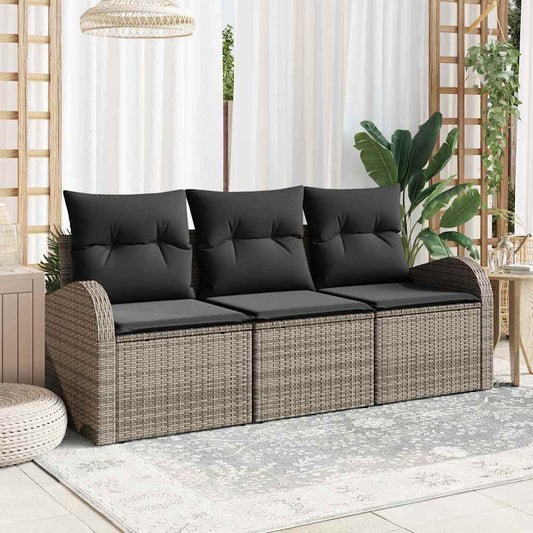 JUNG Vida Gartensofa-set Grau Poly-Rattan