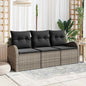 JUNG Vida Gartensofa-set Grau Poly-Rattan
