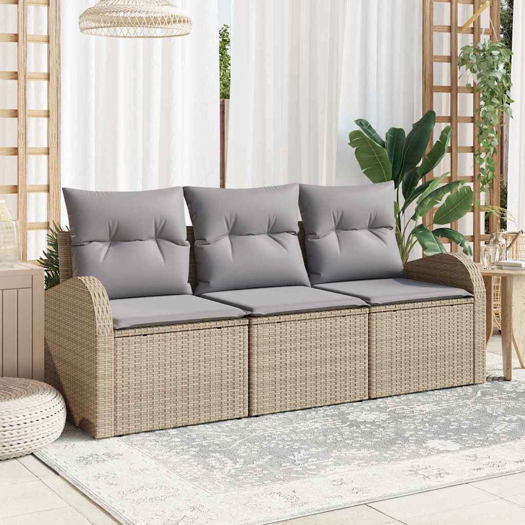 JUNG Vida Gartensofa-set Beige Poly-Rattan
