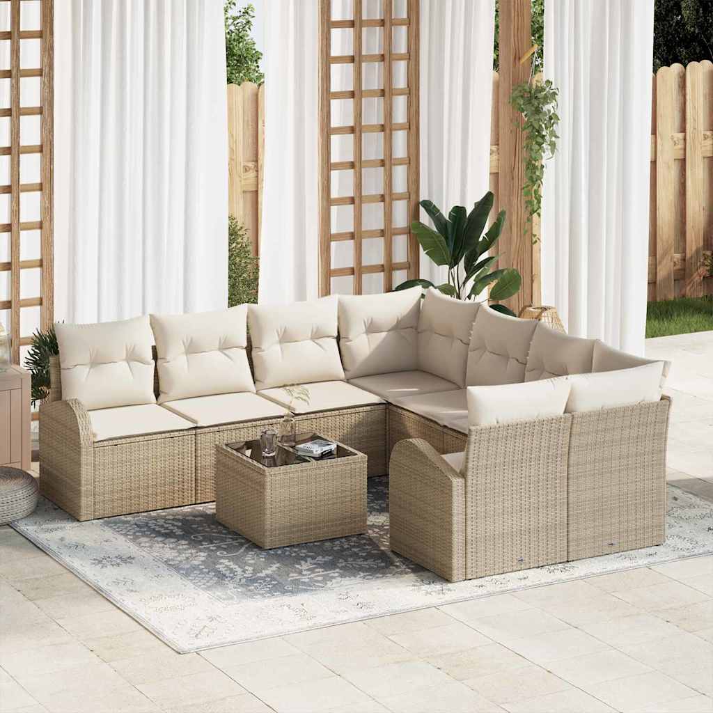 JUNG Vida Gartensofa-set Beige 55 x 55 x 37 cm Poly-Rattan