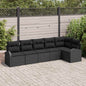JUNG Vida Gartensofa-set Schwarz Poly-Rattan