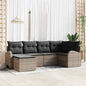JUNG Vida Gartensofa-set 6 pcs Grau Poly-Rattan