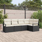 JUNG Vida Sofa Set mit Kissen 5 pcs Schwarz Poly Rattan