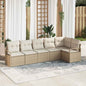 JUNG Vida Sofa Set mit Kissen 6 pcs Beige Poly Rattan