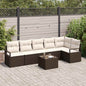 JUNG Vida Sofa Set mit Kissen 7 pcs Braun Poly Rattan