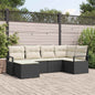 JUNG Vida Sofa Set mit Kissen 6 pcs Schwarz Poly Rattan