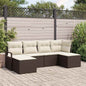 JUNG Vida Sofa Set mit Kissen 6 pcs Braun Poly Rattan