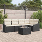 JUNG Vida Sofa Set mit Kissen 6 pcs Schwarz Poly Rattan