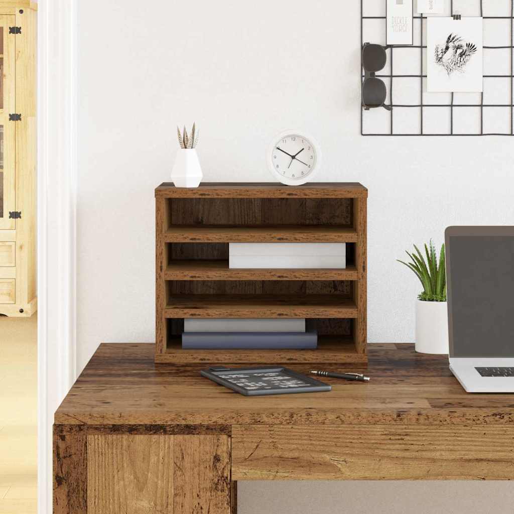 JUNG Vida Schreibtisch Organizer Altholz 36 x 26 x 29,5 cm Holzwerkstoff