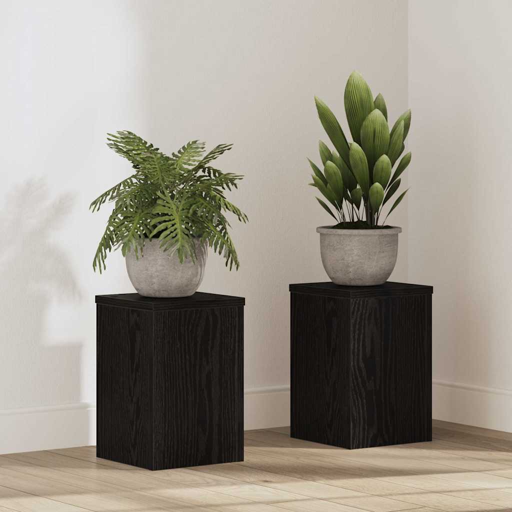 JUNG Vida Pflanzenständer 2 pcs Schwarz Eichen-Optik 20 x 20 x 30 cm