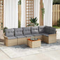 JUNG Vida Gartensofa-set mit Kissen 7 pcs Beige Poly-Rattan